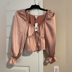 Topshop, Pink blouse, US 6, new with tags